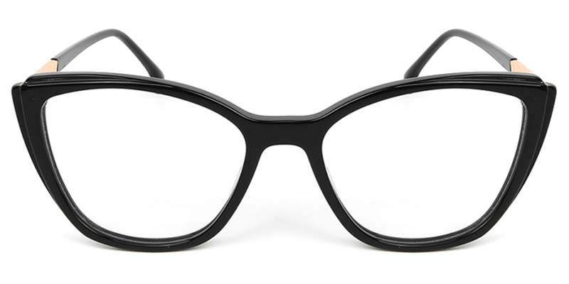 Picture of Cat Eye Acetate+Metal Black Glasses