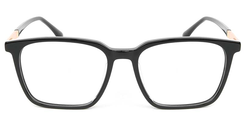 Square Glasses Black