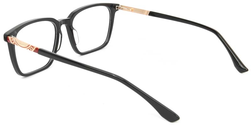 Picture of Square Acetate+Metal Black Glasses