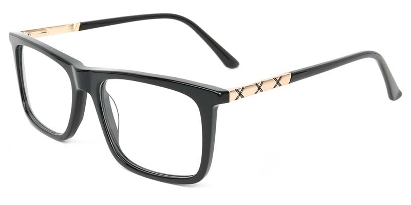 Picture of Square Acetate+Metal Black Glasses