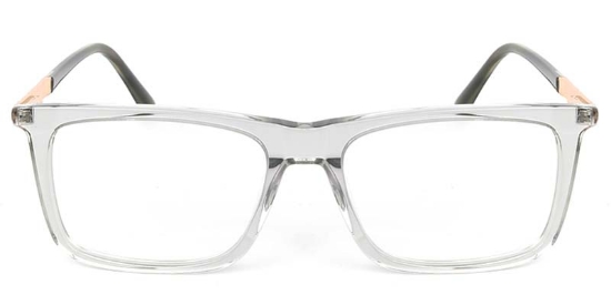Square Acetate+Metal Gray Glasses