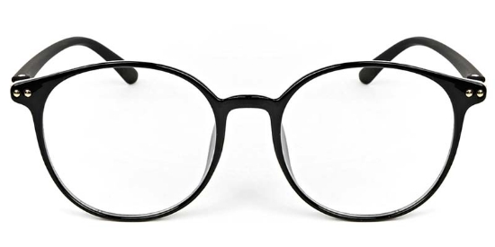 Oval TR90 Black Glasses