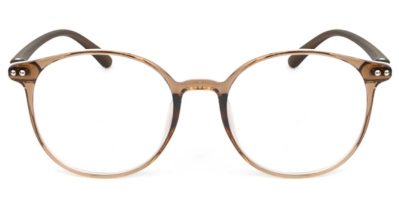 Oval Glasses Brown