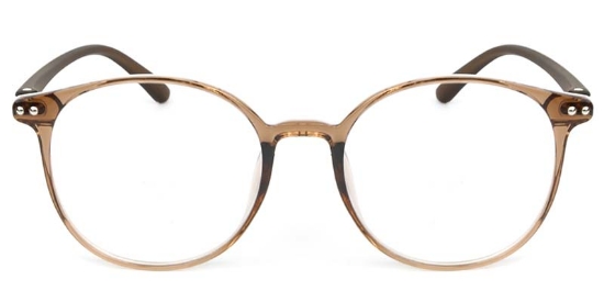 Oval TR90 Brown Glasses