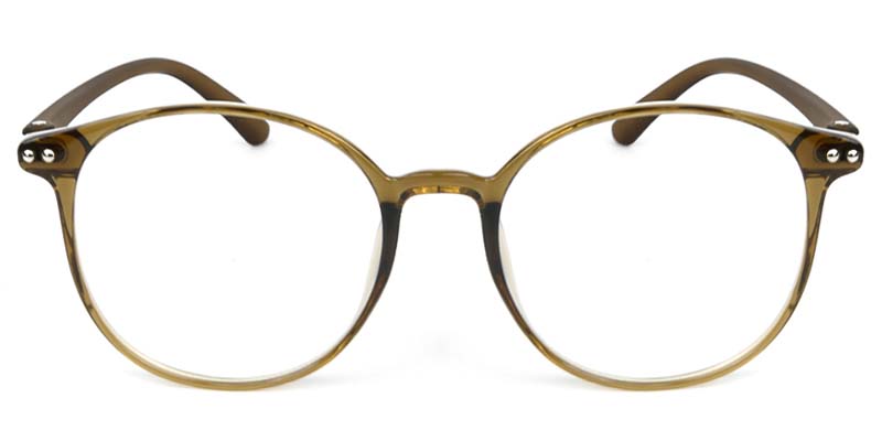 Oval Glasses Brown