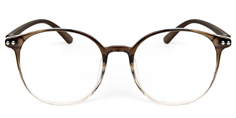Oval Glasses Brown