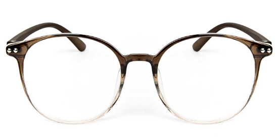 Oval TR90 Brown Glasses
