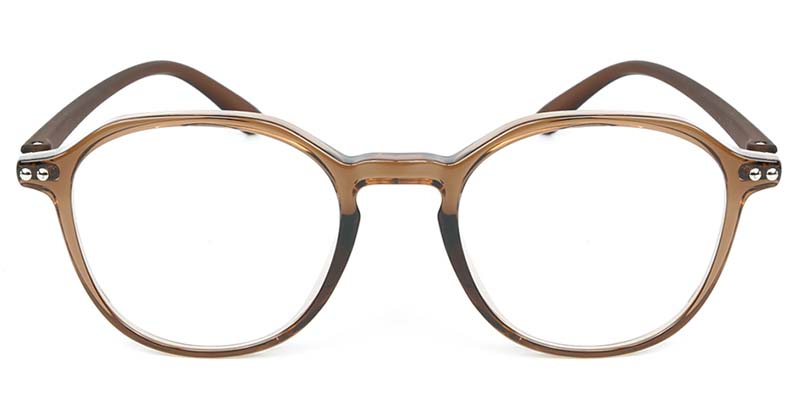 Oval Glasses Brown
