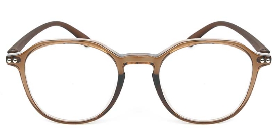Oval TR90 Brown Glasses