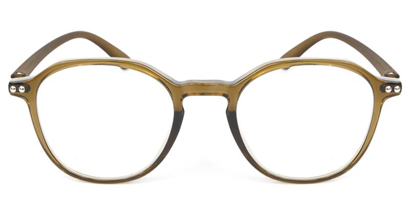 Oval Glasses Brown