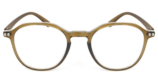 Oval TR90 Brown Glasses