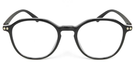 Oval TR90 Black Glasses
