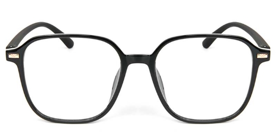 Square TR90 Black Glasses
