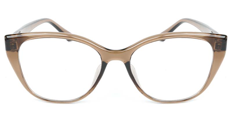 Cat Eye Glasses Brown