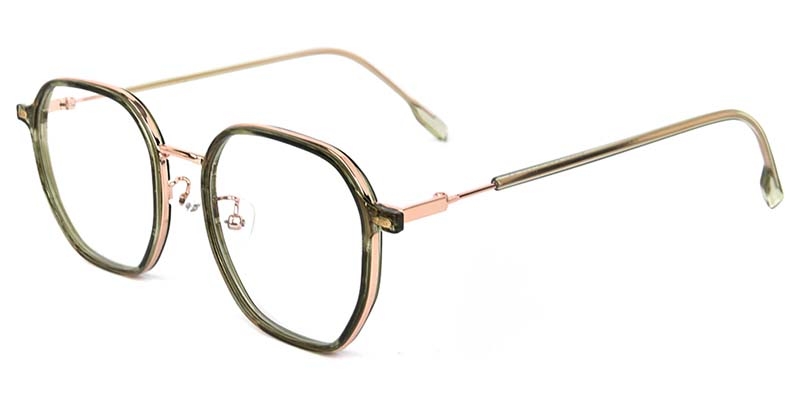Picture of Geometric TR+Metal Green Glasses