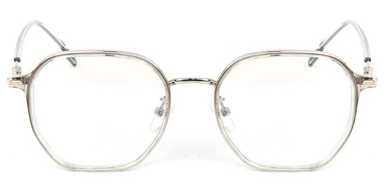 Geometric TR+Metal Gray Glasses