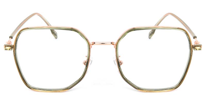 Geometric Glasses Green