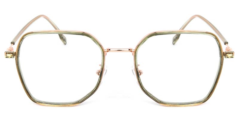 Picture of Geometric TR+Metal Green Glasses