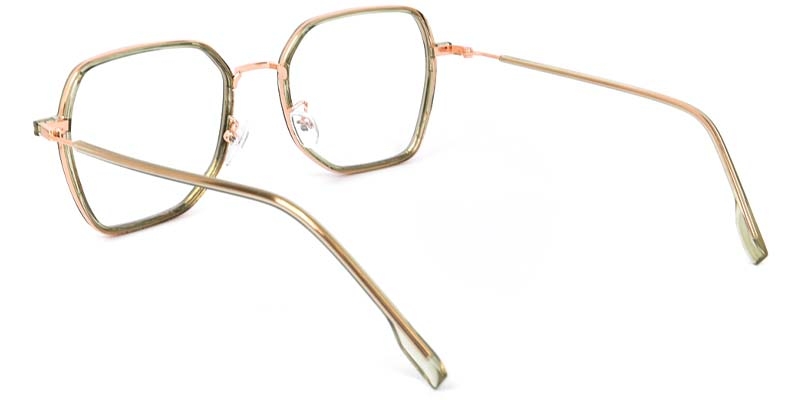 Picture of Geometric TR+Metal Green Glasses