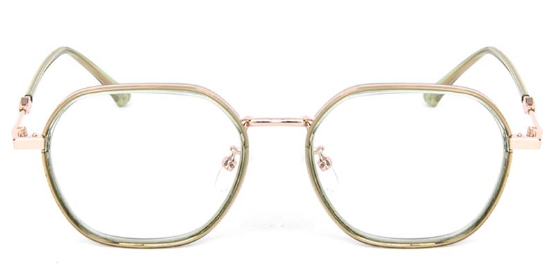 Picture of Geometric TR+Metal Green Glasses