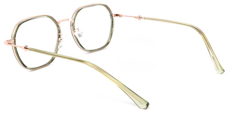 Picture of Geometric TR+Metal Green Glasses