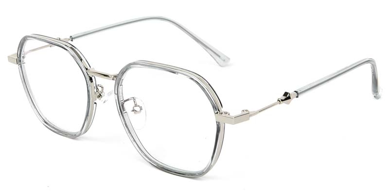 Picture of Geometric TR+Metal Gray Glasses