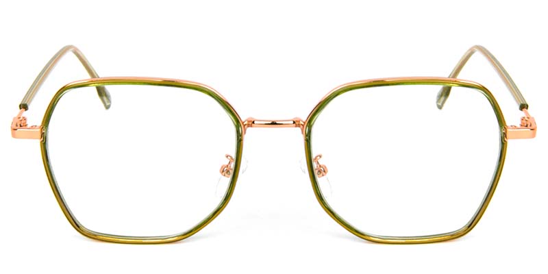 Geometric Glasses Green