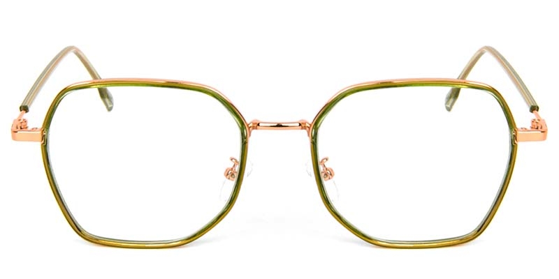 Picture of Geometric TR+Metal Green Glasses