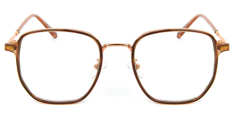 Geometric Glasses Brown