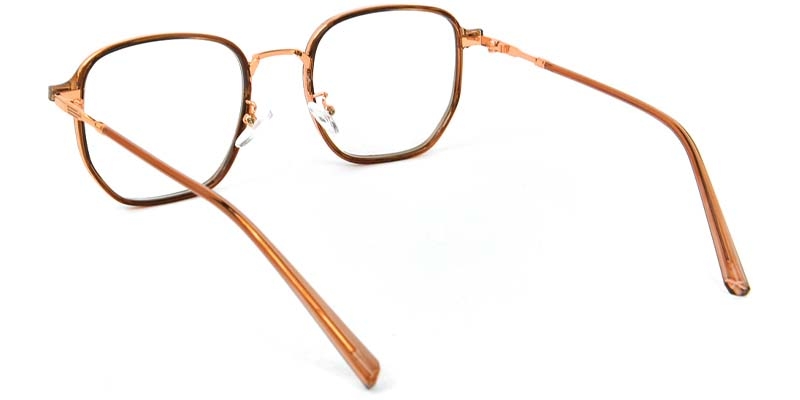 Picture of Geometric TR+Metal Brown Glasses