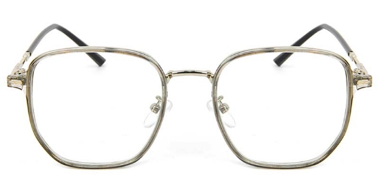 Geometric TR+Metal Gray Glasses