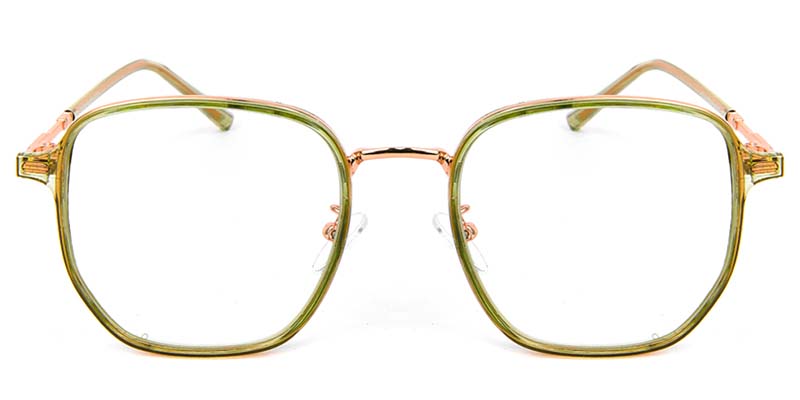 Geometric Glasses Green