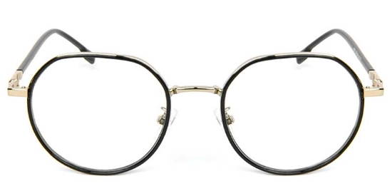 Geometric TR+Metal Black Glasses