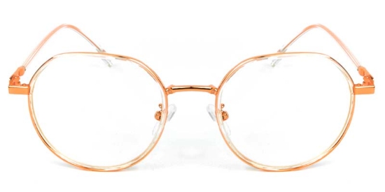 Geometric TR+Metal Orange Glasses