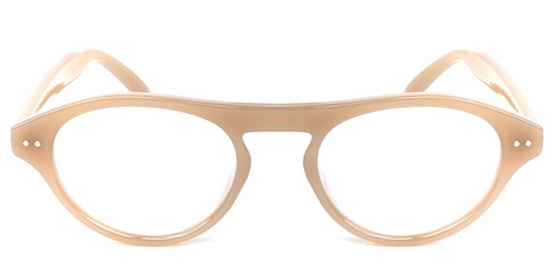 Oval Glasses Brown