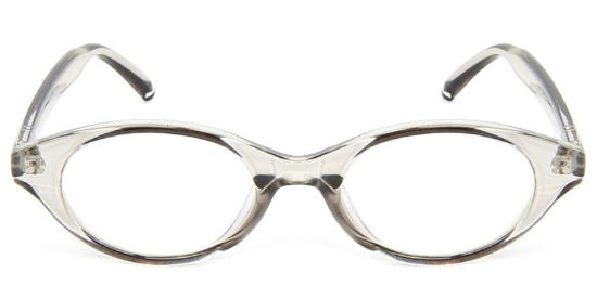 Oval Gray Glasses