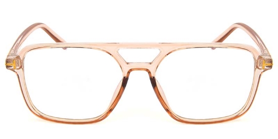 Square Orange Glasses