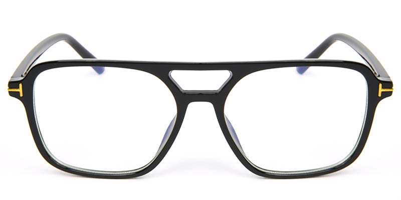 Square Glasses Black