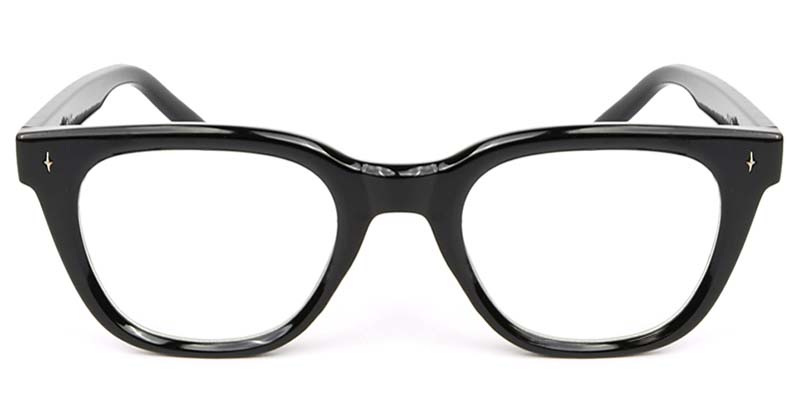 Square Glasses Black