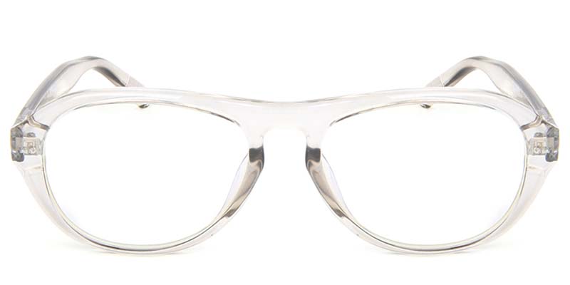 Oval Glasses Gray