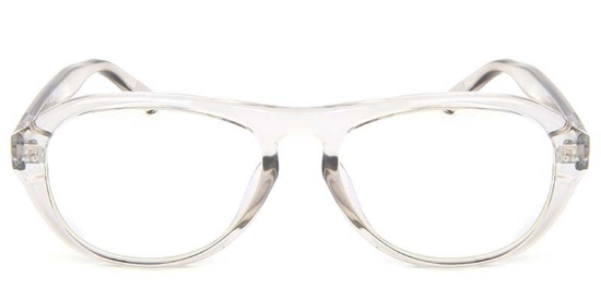 Oval Gray Glasses