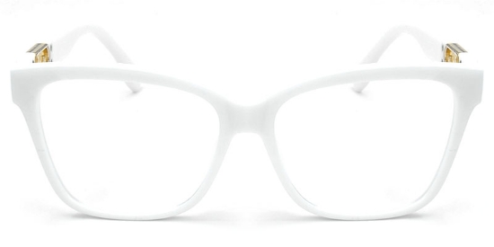 Square White Glasses