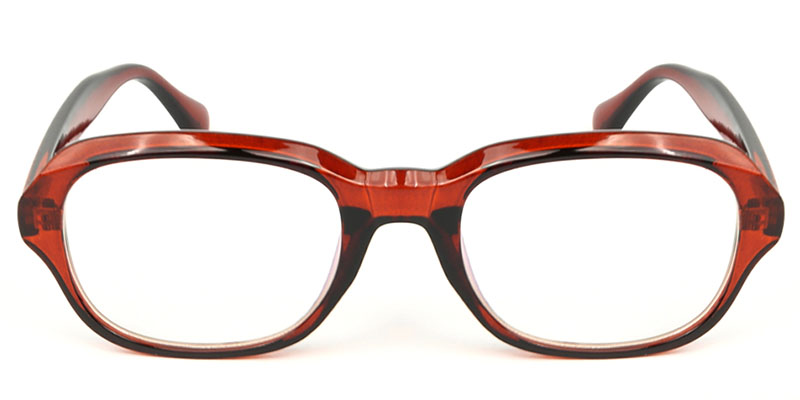 Rectangle Glasses Red
