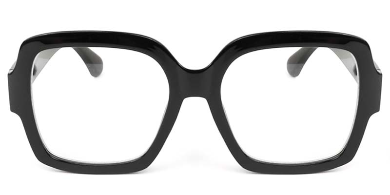Square Glasses Black