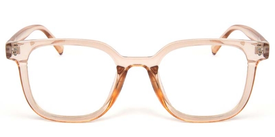 Square Orange Glasses