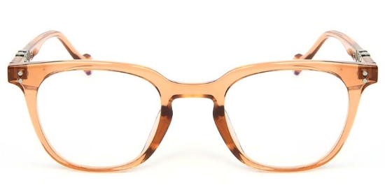 Square Orange Glasses