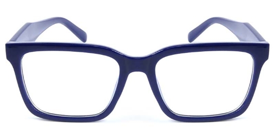 Rectangle Blue Glasses