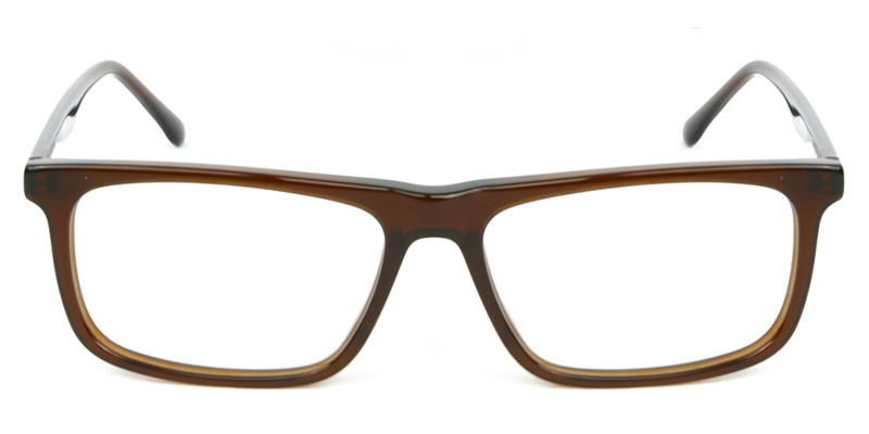 Rectangle Glasses Brown