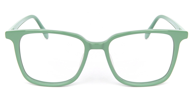 Square Glasses Green