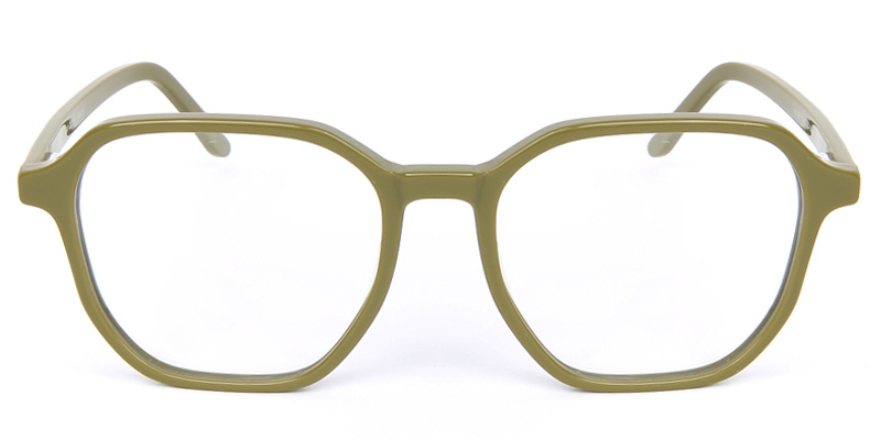 Square Glasses Green